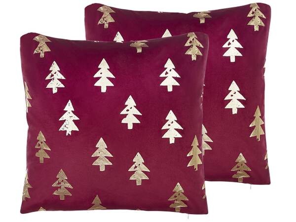 

Подушка Beliani 2 шт CUPID, 45x45x45 см цвет gold/rot