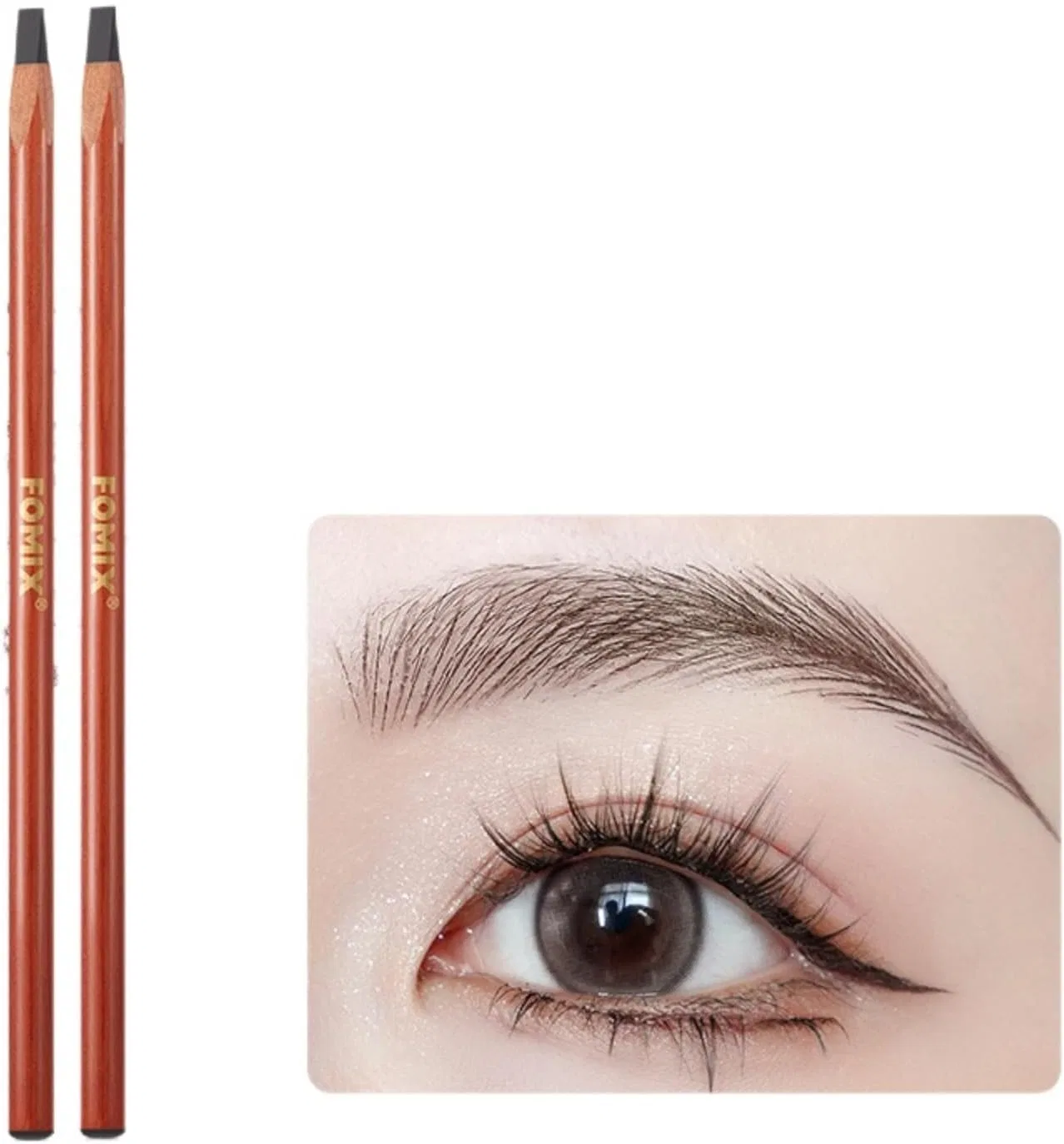 Карандаш для бровей Wild Eyebrow Brow, водостойкий, темно-коричневый, 2 шт., Hidrrdc