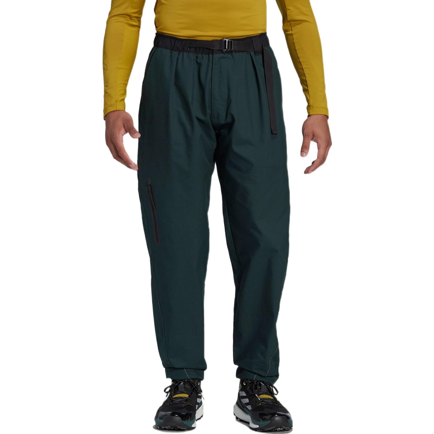 Мужские спортивные штаны And Wander X Knit, темно-зеленые Adidas, темно-зеленый — фото 3