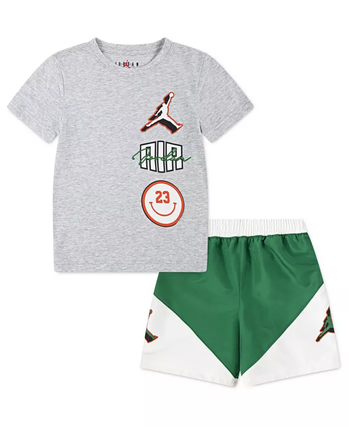 

Детский комплект для мальчиков: шорты и футболка Stacked Play (2 предмета) Jordan, мультиколор