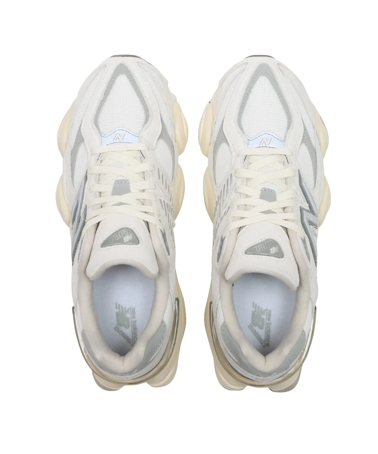 Кроссовки из натуральной кожи и сетки New Balance 9060 U9060ECA белые — фото 4
