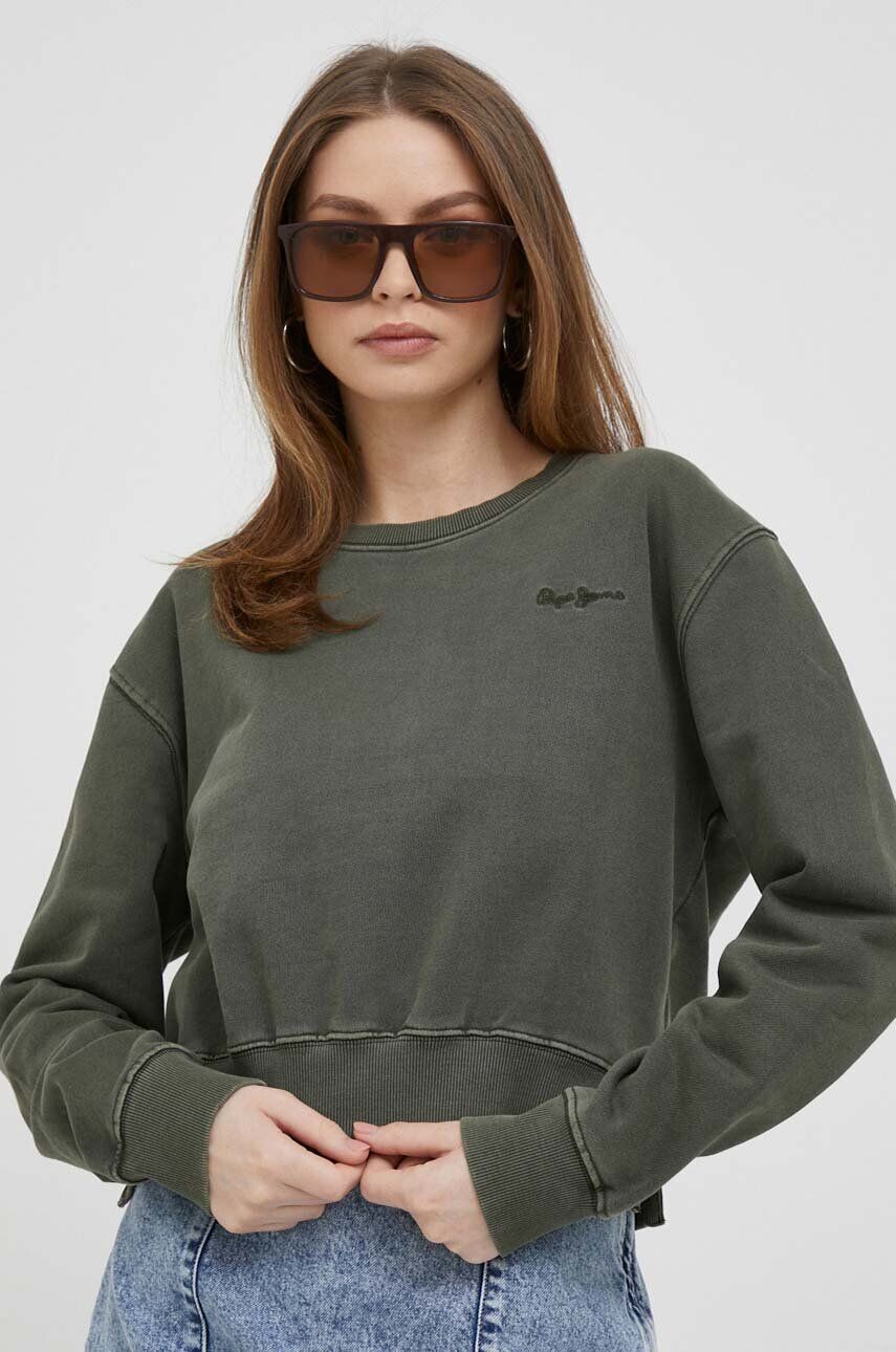 

Хлопковая толстовка Pepe Jeans, зеленый