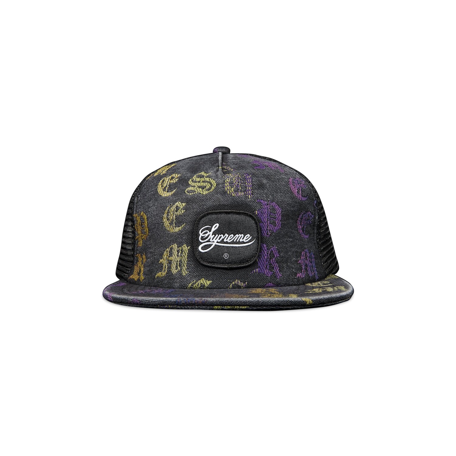 

Жаккардовая джинсовая сетка Supreme Gradient с 5 панелями, цвет Черный