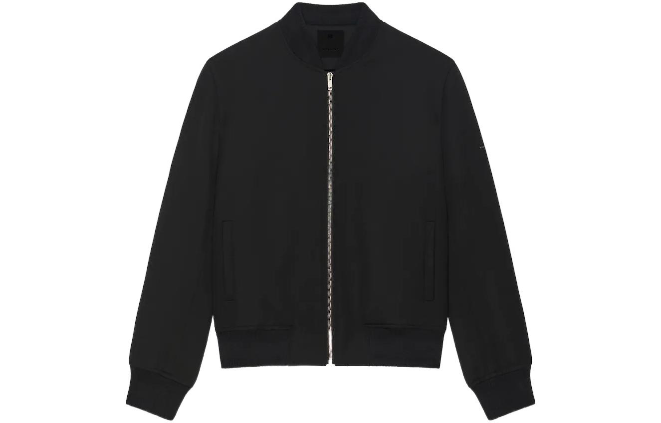 

Givenchy Черная бомбер с логотипом из шерсти, Black