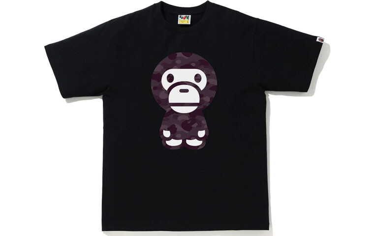 

Мужская футболка A BATHING APE, ЧерныйФиолетовый