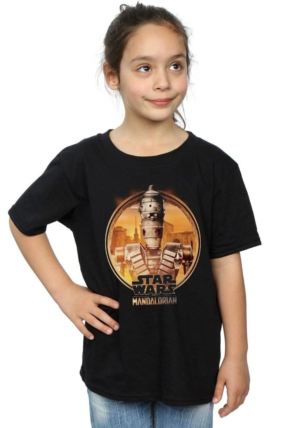 

Хлопковая футболка в рамке Mandalorian IG-11 Star Wars, черный
