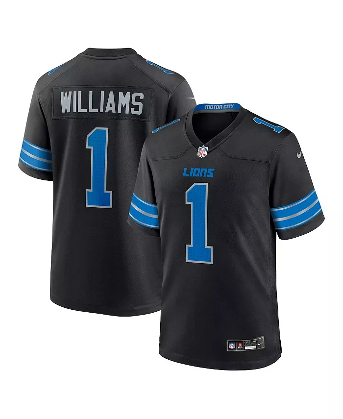

Мужская игровая футболка Jameson Williams Detroit Lions, черная, альтернативная вторая форма Nike