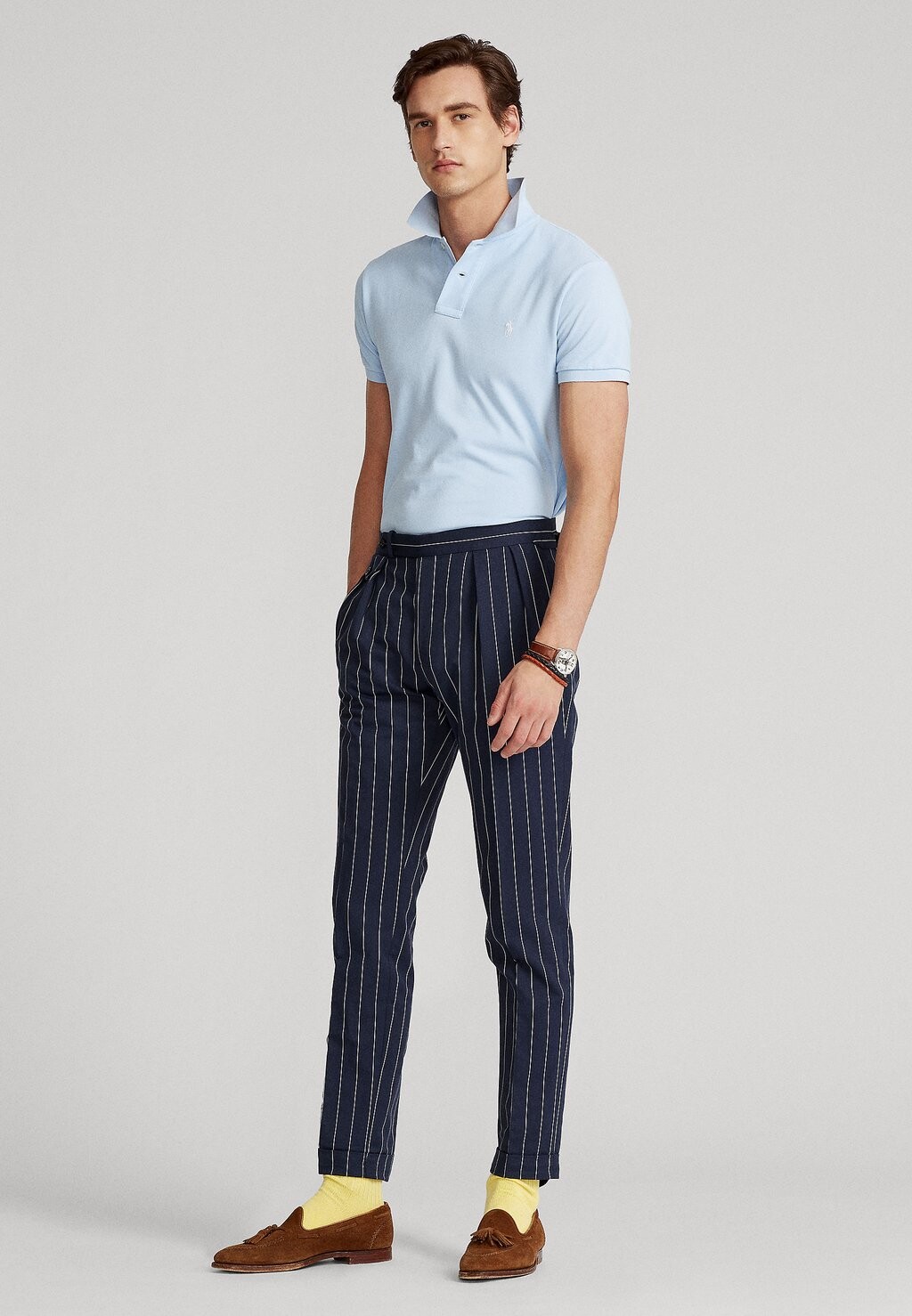 Рубашка-поло КОРОТКИЙ РУКАВ Polo Ralph Lauren, офисный синий — фото 4