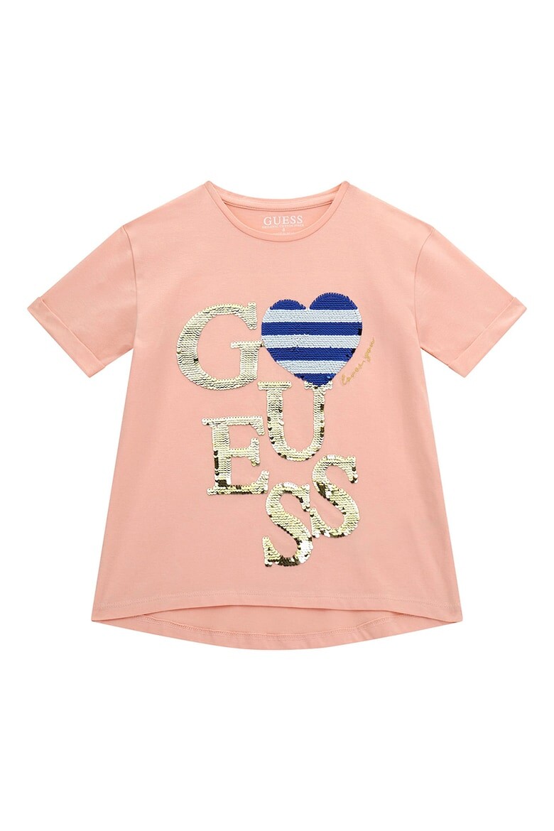 

Футболка с логотипом из пайеток Guess, желтый