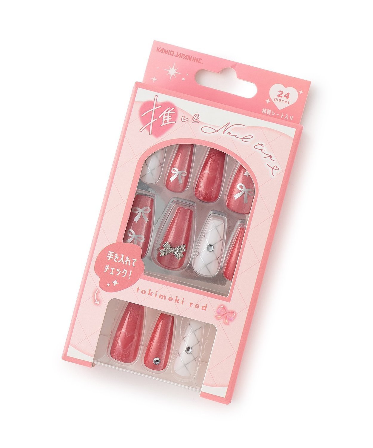 Накладные ногти "oshi color" Lovetoxic, red