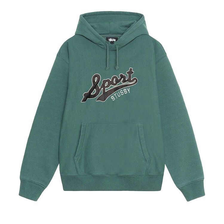 

Худи Stussy Satin Patch Oversized Hoodie Green, зеленый