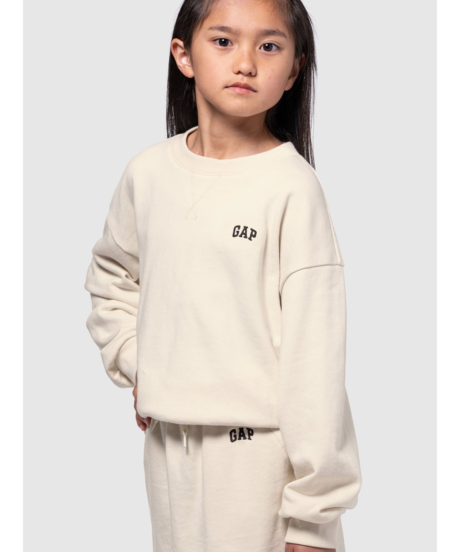 Детская толстовка оверсайз с логотипом GAP, BIRCH
