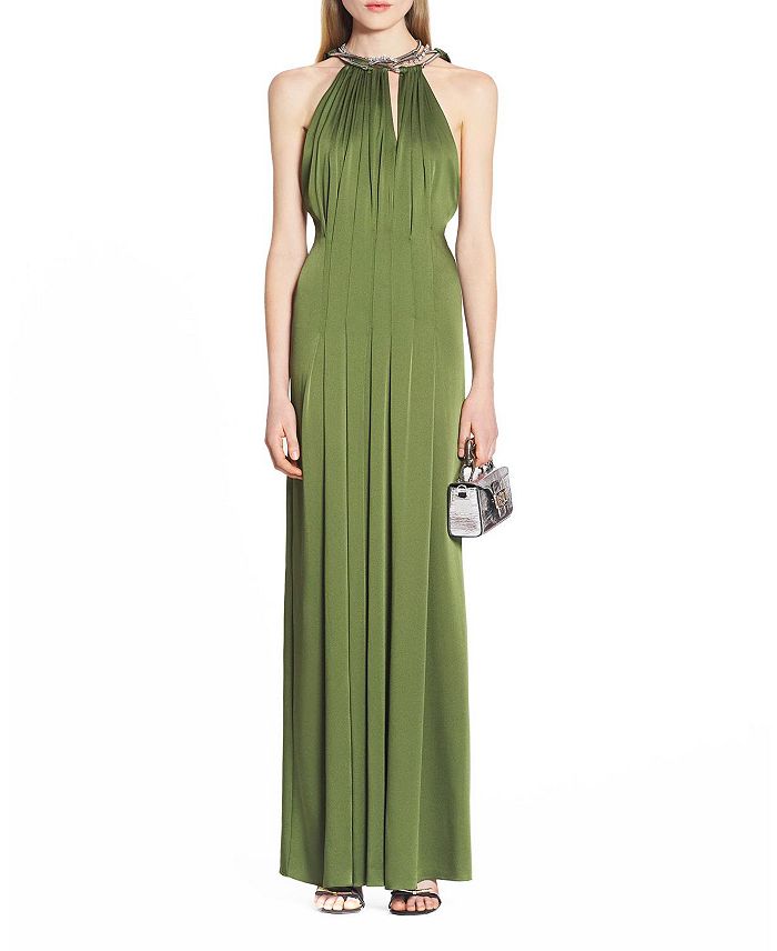 

Длинное платье с халтернеем Lanvin, зеленый