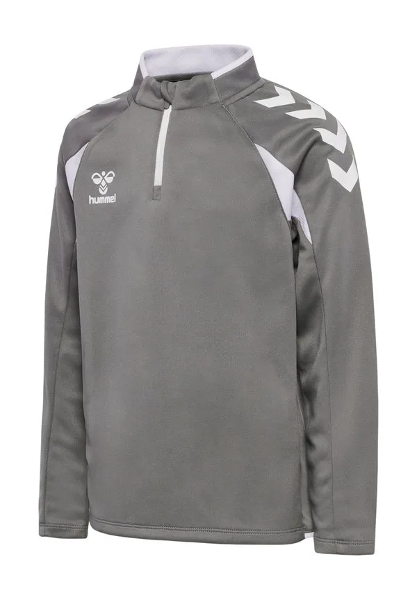 2.0 топ с длинными рукавами и молнией до середины груди Hummel, Steel Gray White — фото 4