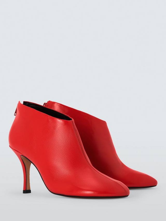 West Leather ботинки на высоком каблуке с круглым носком John Lewis, Red — фото 3