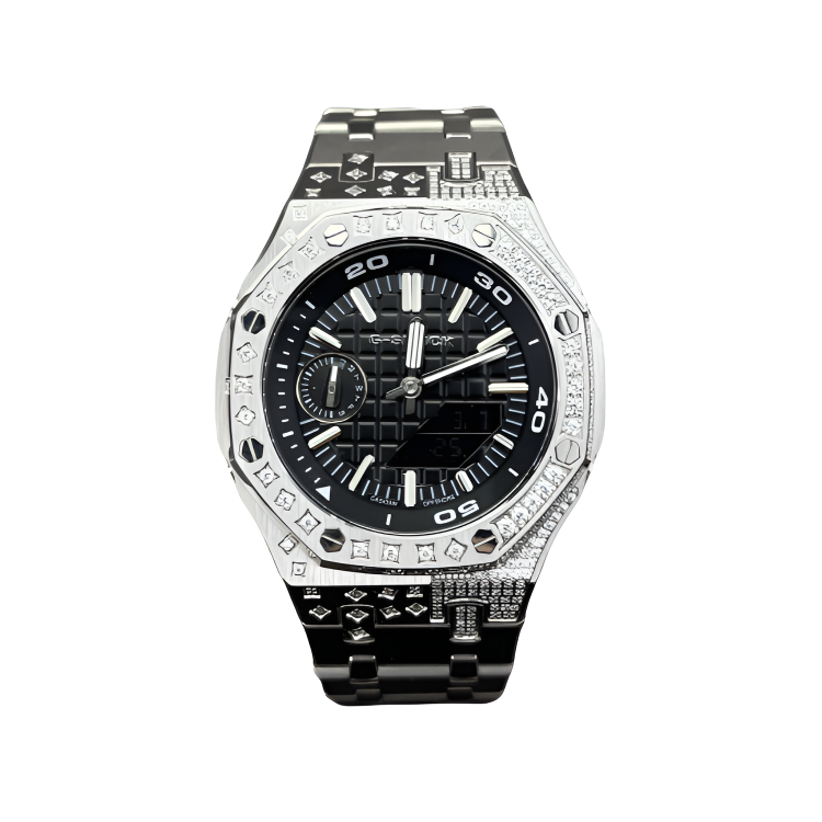 

CASIO Ремешок из нержавеющей стали с кварцевым механизмом серии Retrofit, мужские часы, черный циферблат