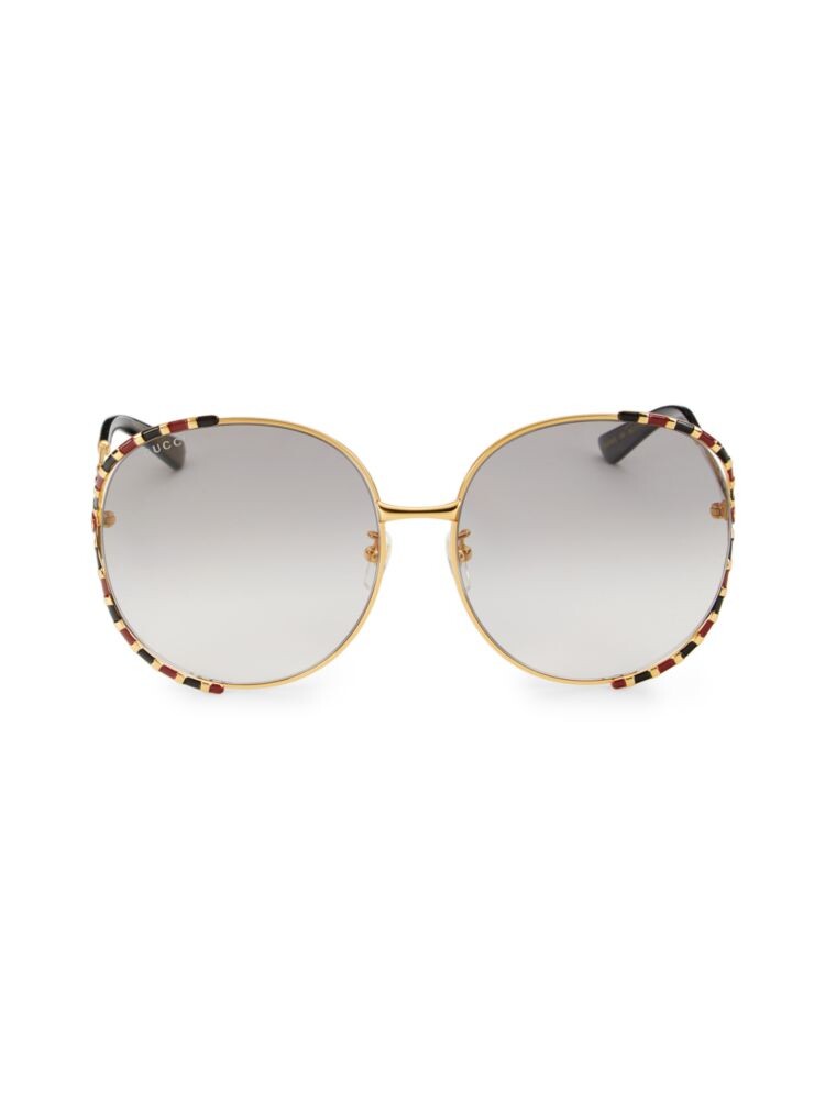 

Круглые солнцезащитные очки 64MM Gucci, золото