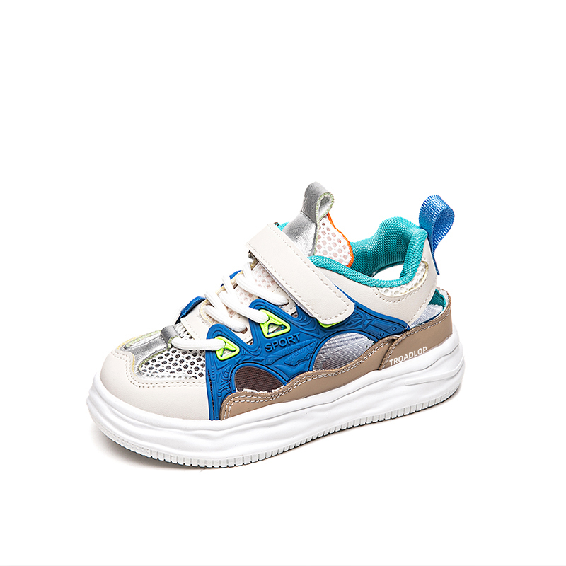 

Нескользящие, износостойкие, легкие, амортизирующие, дышащие, низкие детские кроссовки для повседневной носки. TROADLOP, синий