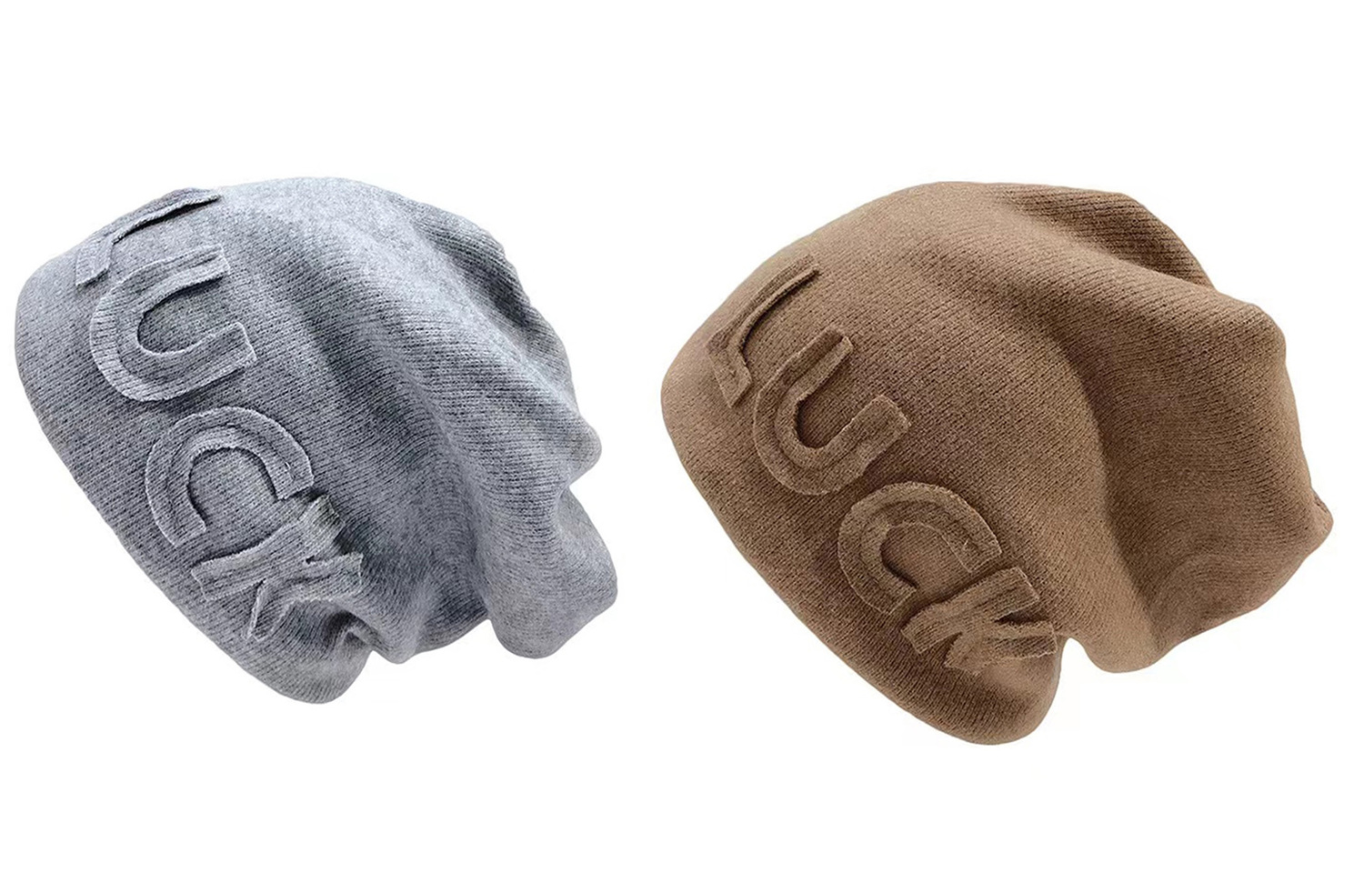 

ALIEN BANG Акриловая вязаная шапка унисекс, 2 Pack (Khaki+Light Gray)