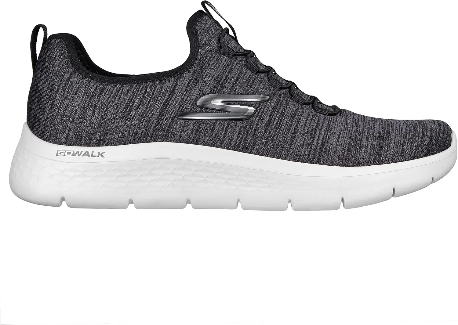 Мужские спортивные кроссовки Skechers Gowalk Flex с воздушной подушкой без шнурков, 2-Black White 2 — фото 4