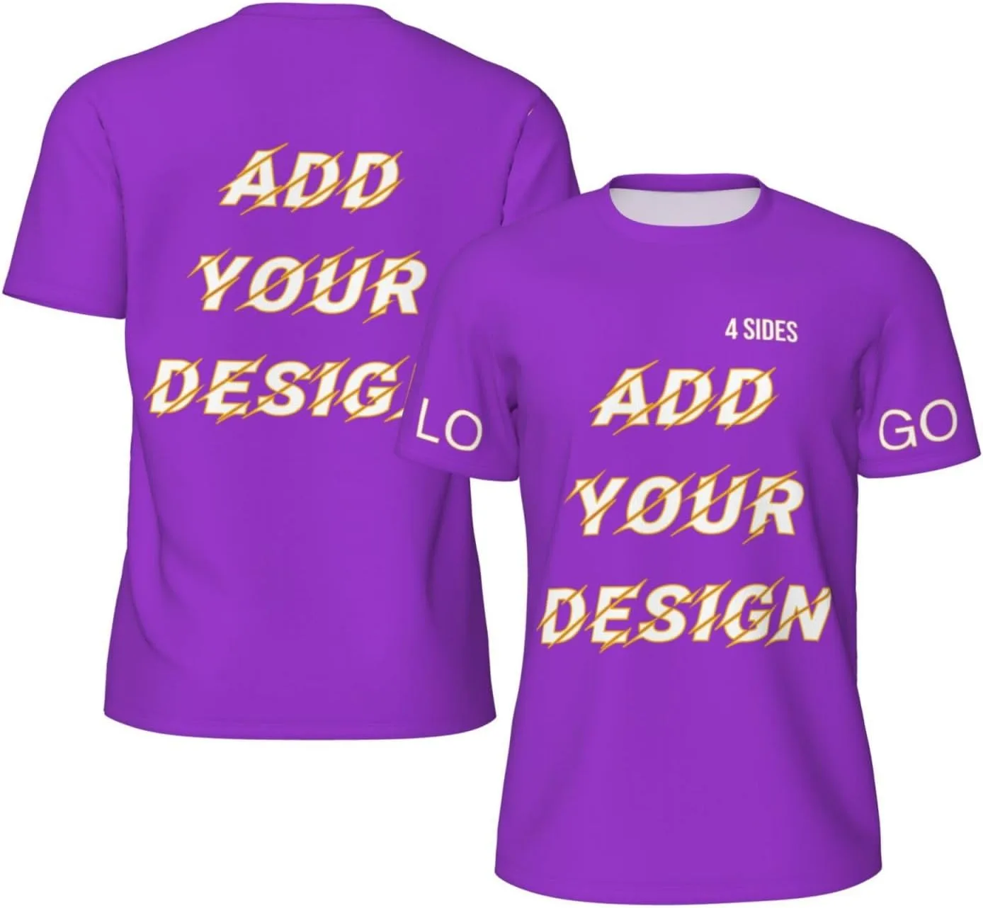 

Футболка мужская Custom T Shirts с принтом на 4 сторонах