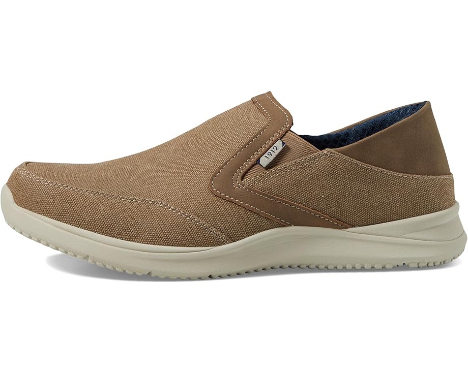 Мужские слипоны Nunn Bush Conway Ez Canvas Moccasin Toe Slip-On Easy Slip-In Loafer, Stone — фото 4