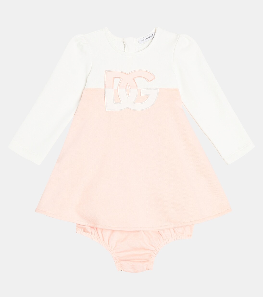 Платье из хлопка baby dg Dolce&Gabbana Kids, розовый — фото 2