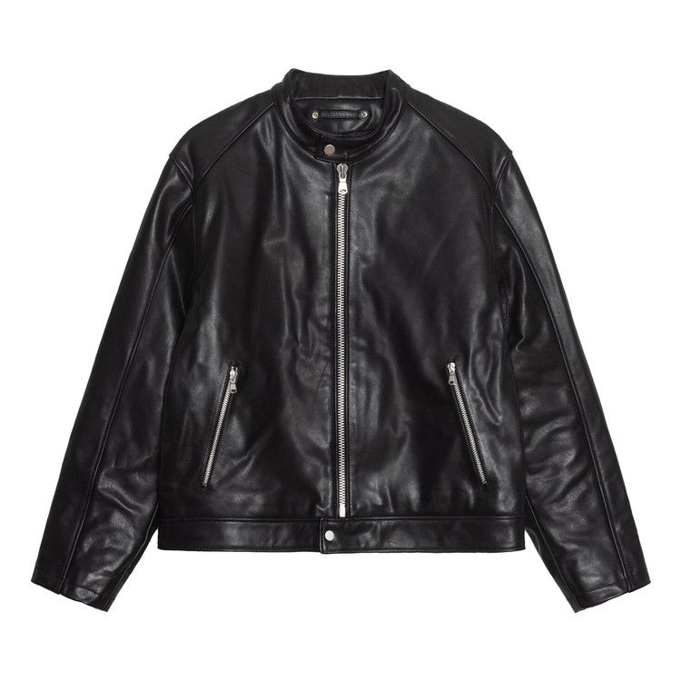 

Куртка Stussy Cafe Racer Leather Jacket, Black