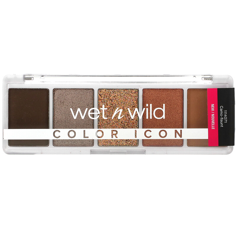 

wet n wild, Color Icon, палитра теней из 5 оттенков, 1114071 камуфляж, 6 г (0,21 унции)
