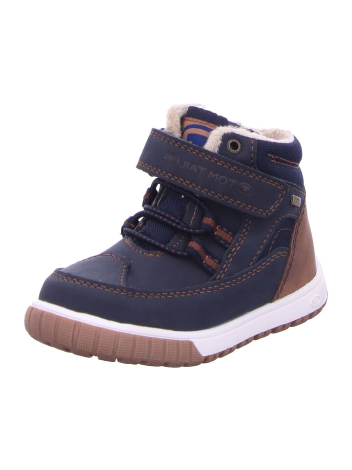 

Высокие ботинки до щиколотки Tom Tailor Winterstiefeletten, темно-синий