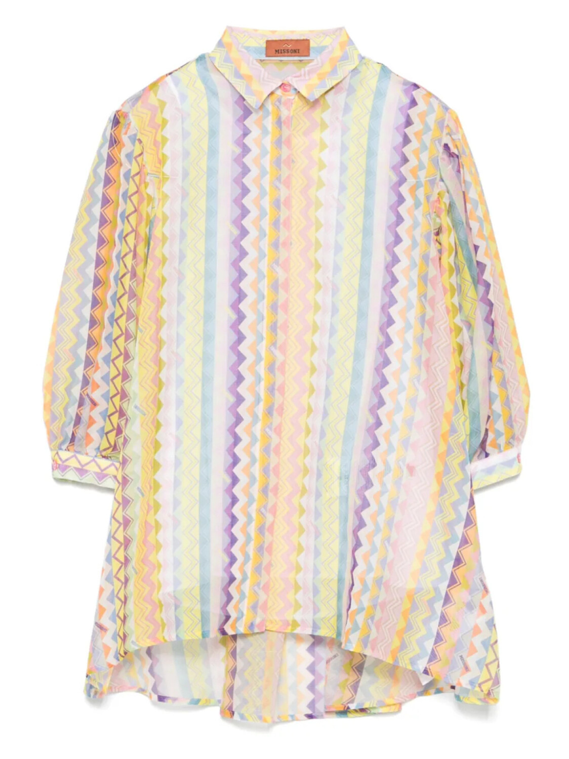

Платье Missoni Kids с узором «зигзаг», желтый