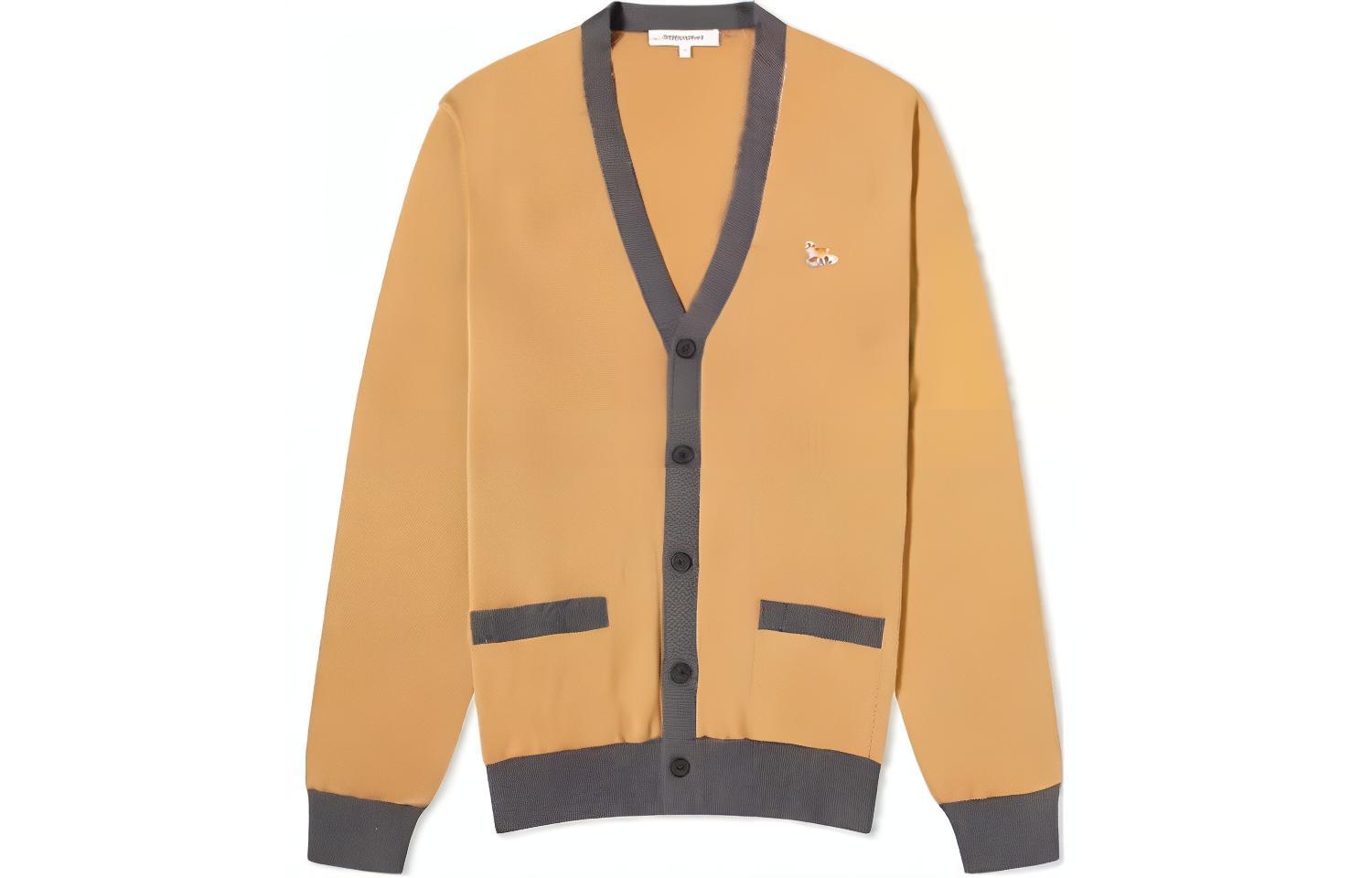 

Кардиган на пуговицах Baby Fox-Patch Maison Kitsune, желтый