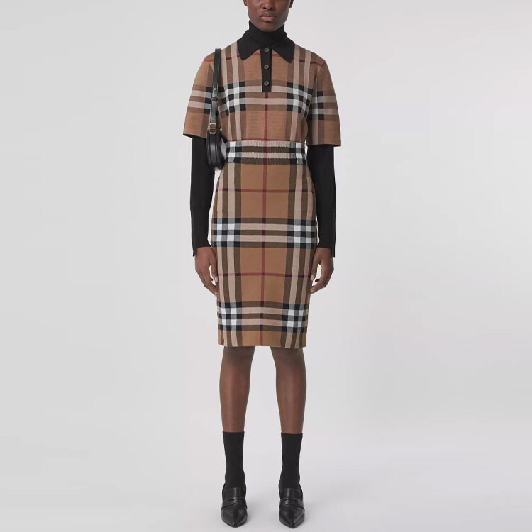 Юбка Burberry Женская повседневная длинная, Brown — фото 2