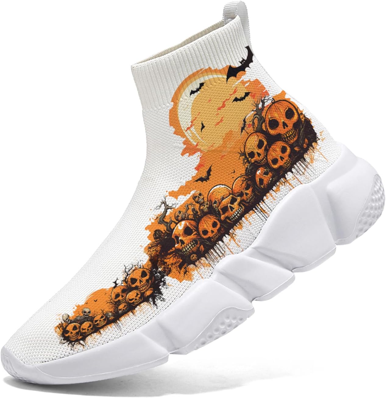 

Кроссовки Hetios для мужчин слипоны - Хэллоуин, вязаные, дышащие, спортивные, для тренажерного зала, повседневные, легкие, теннисные, Halloween Special Edition 04