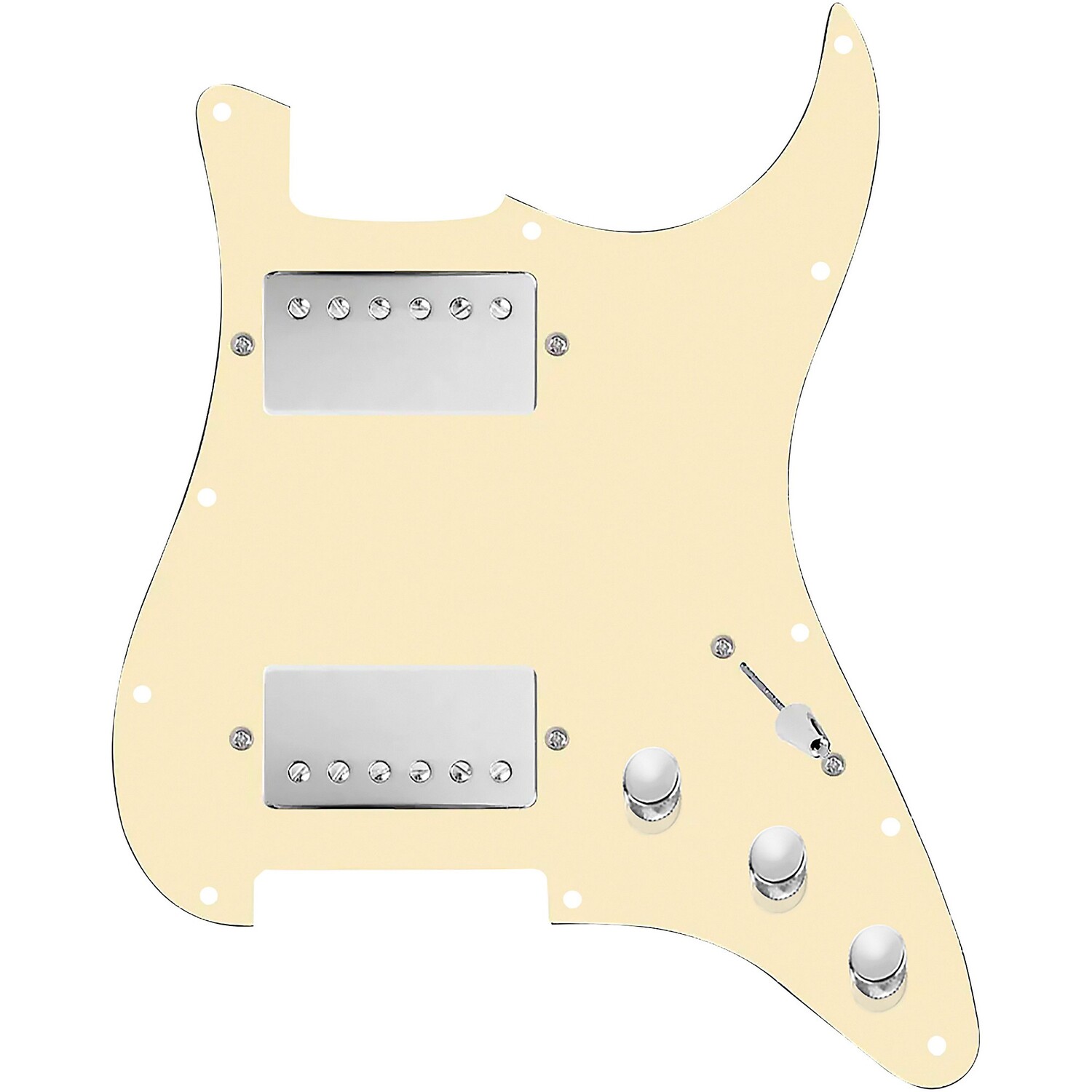 

920d Custom HH Loaded Pickguard для страт с никелевыми хамбакерами Smoothie и жгутом проводов S3W-HH состаренного белого цвета