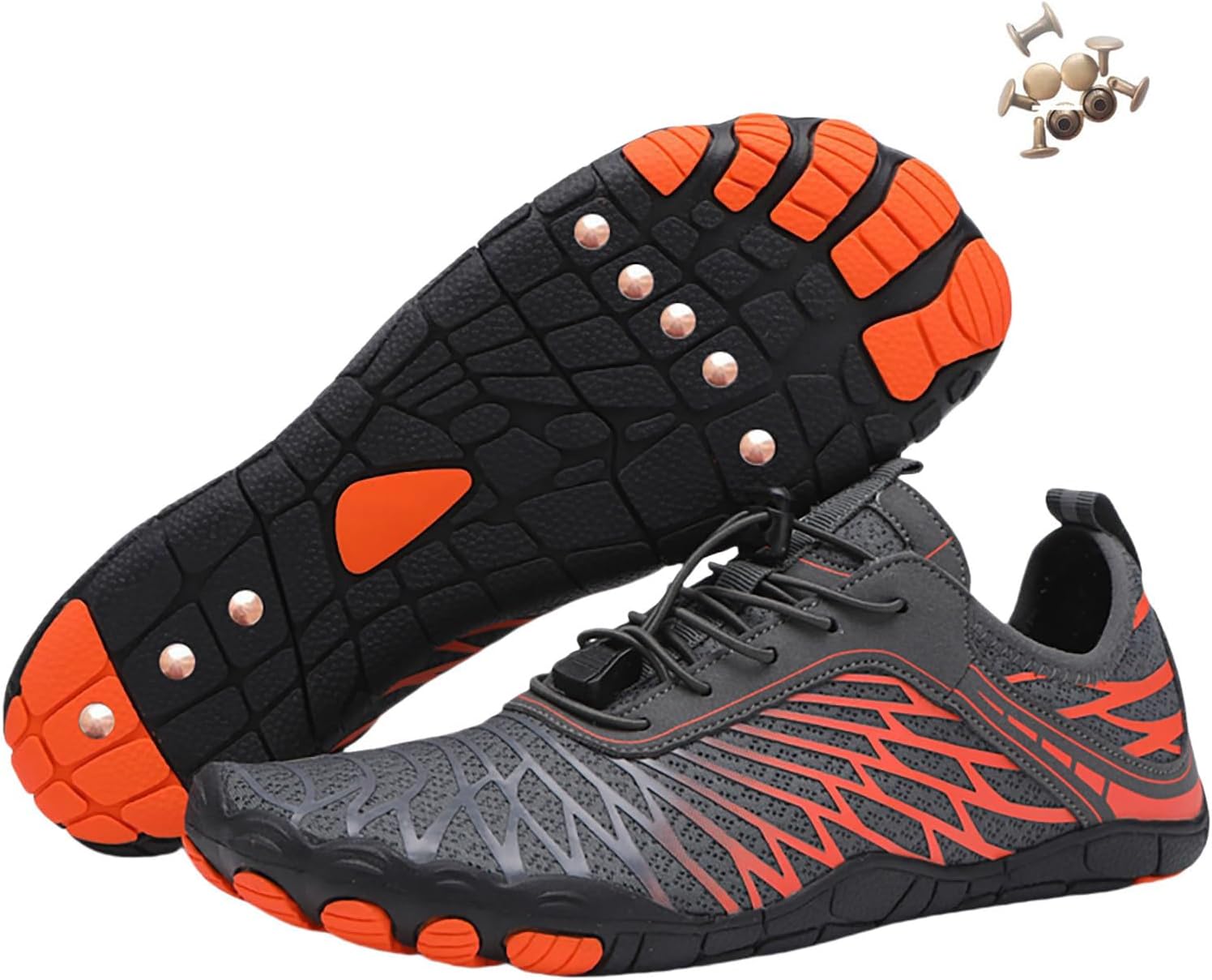 

Кроссовки для женщин и мужчин, обувь для ходьбы и походов, кроссовки с широкой носочной частью Generic, серый