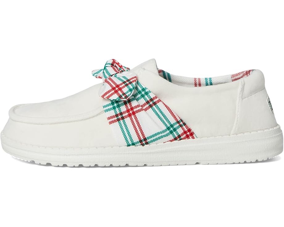 Лоферы Hey Dude Wendy Bow Tartan Plaid, цвет White Plaid — фото 3