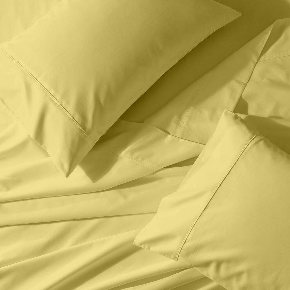 

Набор простыней, легкий в уходе — сплошной, плотность нити 650 Egyptian Linens, золотой