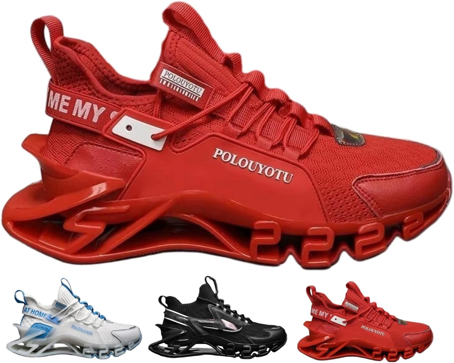 

Кроссовки MACEFIL для мужчин и женщин с массивной подошвой, легкие и дышащие, для бега, красный