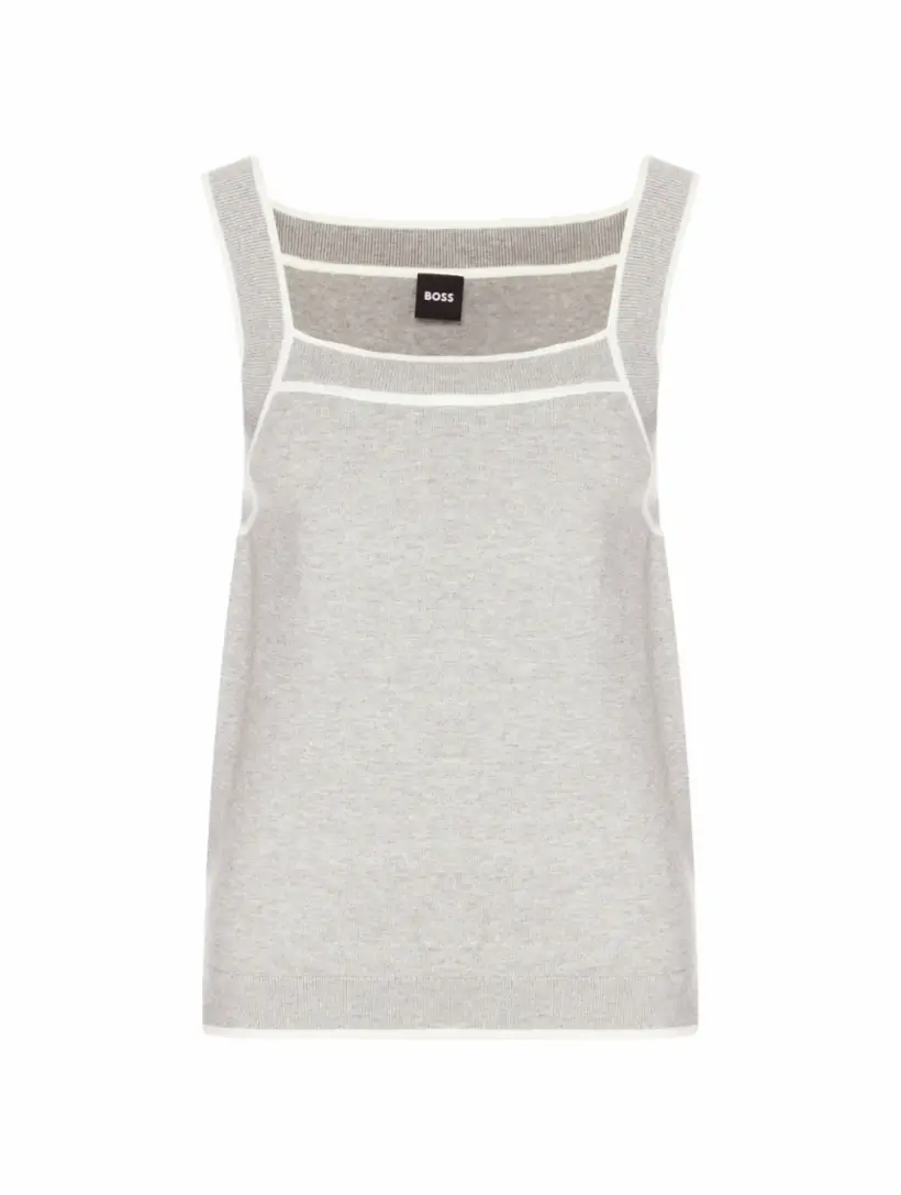 

Трикотажный топ BOSS, серый