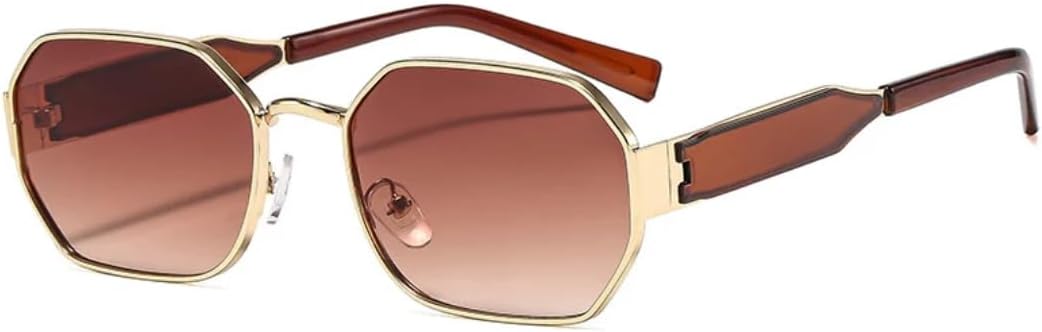 

Солнцезащитные очки с защитой от УФ-излучения UV400 | Металлические линзы в стиле стимпанк | Цветные линзы | Для женщин и мужчин | Для занятий спортом на открытом воздухе и вождения DSVIGF, Gold-brown