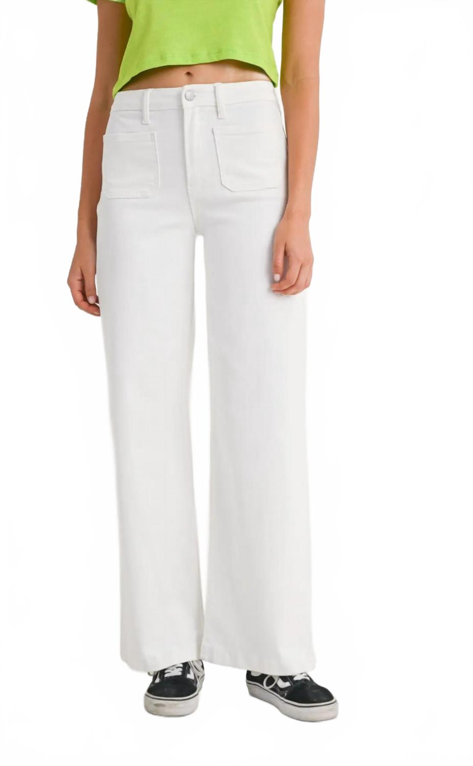 

Белые брюки с миниатюрными накладными карманами JUST BLACK DENIM