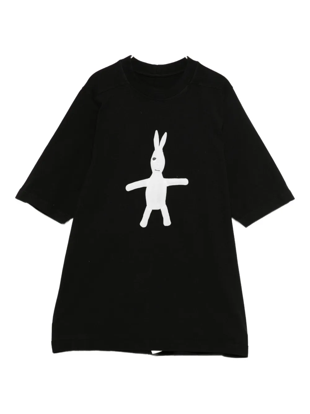 

Футболка из хлопка оверсайз Rick Owens Kids, черный