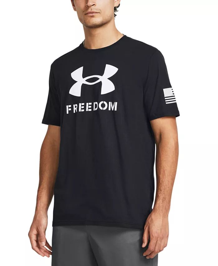 

Мужская футболка свободного кроя с коротким рукавом и логотипом Freedom Under Armour, черный