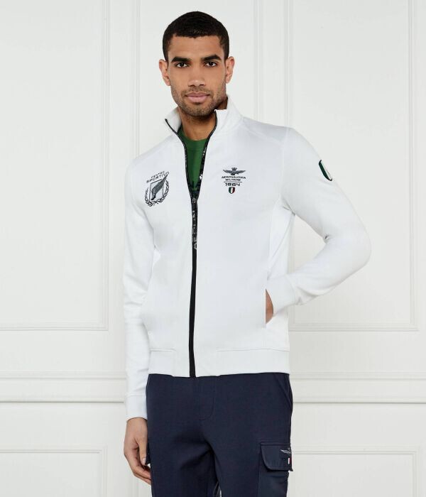 

Толстовка Aeronautica Militare Regular Fit, белый / синий