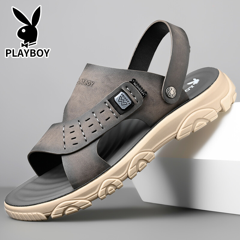 Пляжные сандалии мужские Playboy, темно-серый — фото 3