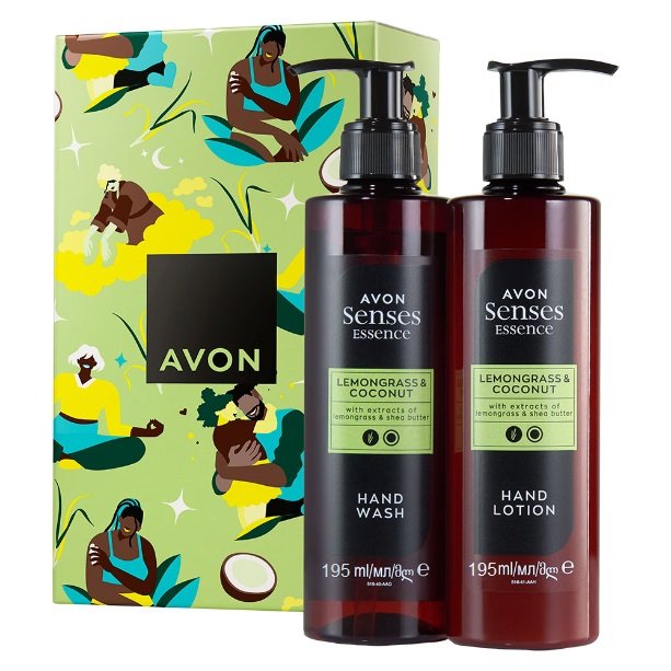 

Avon, Лимонно-кокосовая эссенция, набор косметики, 2 шт.
