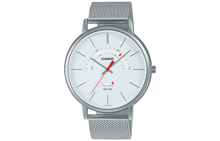 

CASIO Мужские стандартные белые часы MTP-B105M-7AV