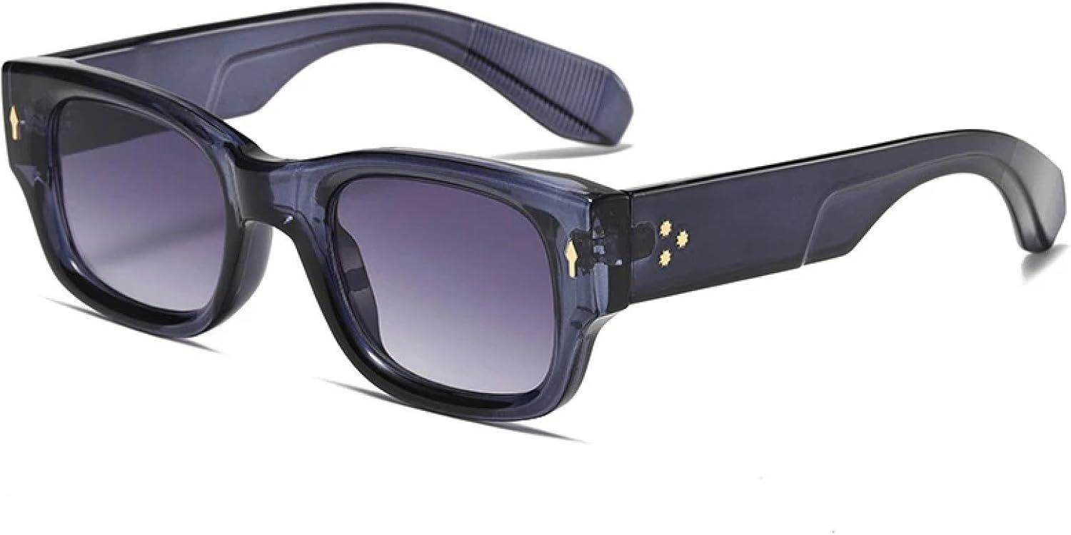 

Солнцезащитные очки с защитой от УФ-излучения UV400 | Женские с заклепками, широкие дужки, мужские в стиле панк, для занятий спортом на открытом воздухе и вождения DSVIGF, Blue Gray Gradient