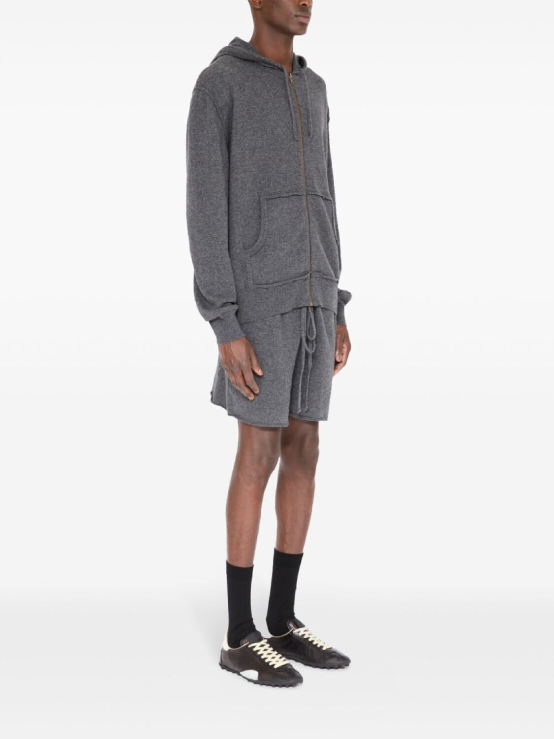 Худи на молнии Maison Margiela, серый — фото 4